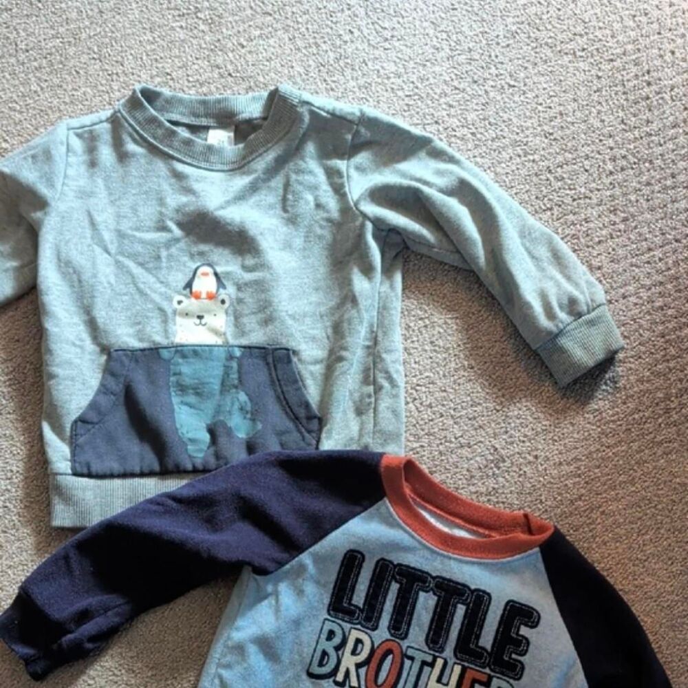 Carter-s Grey and Blue Sweatshirt